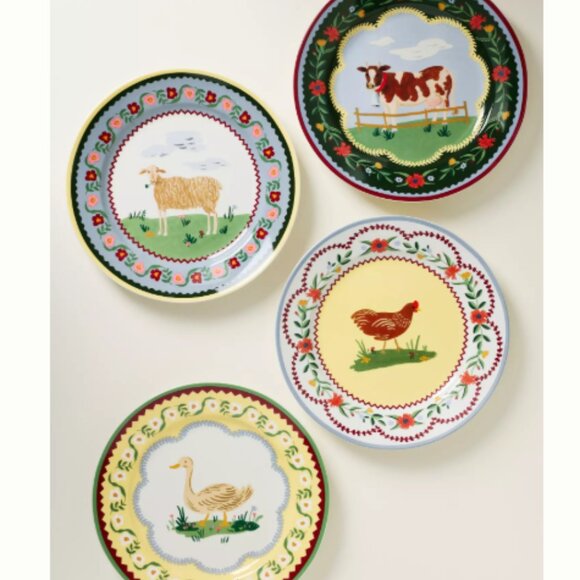 Other - NIB Rifle Paper Co. Home Sweet Home Porcelain Dessert Plates, Set of 4